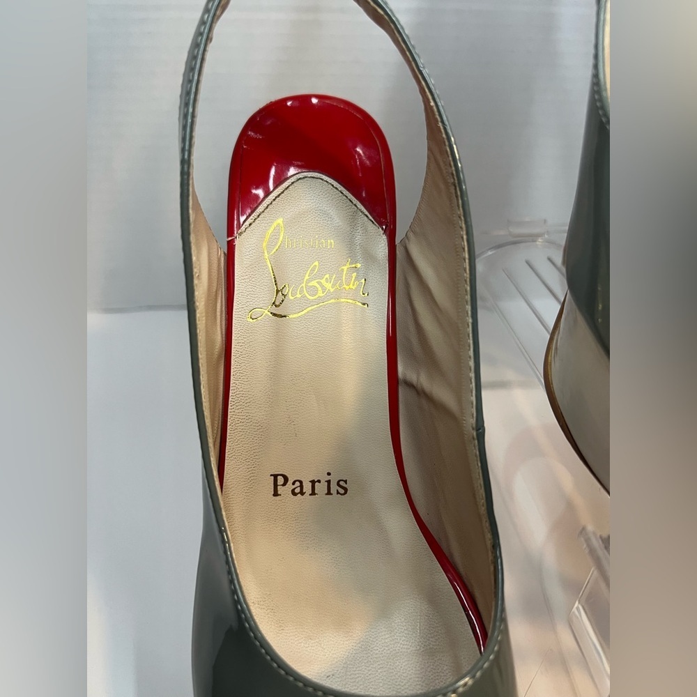 Christian Louboutin Tricolor patent Leather Lady peep toe Plataform sandals - Picture 3 of 12